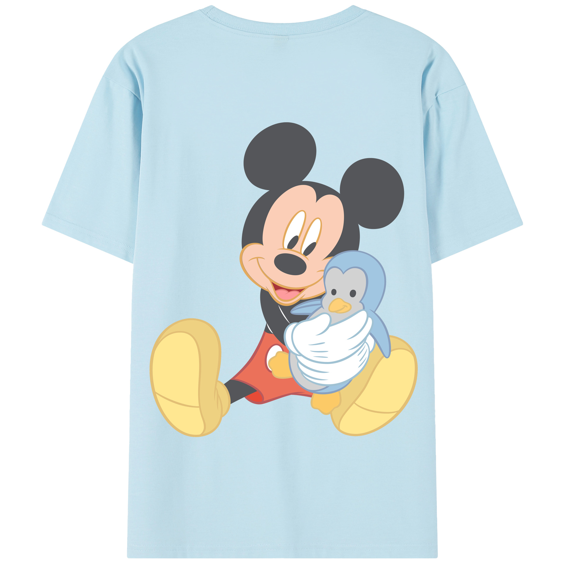 （画像用） ミッキーマウス Mickey Mouse 綿100％半袖Tシャツ（背面プリント）